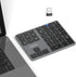 MOFII Bluetooth Number Pad for Laptop - Gray Wireless Numeric Keypad, 35 Keys USB-C Rechargeable Numpad