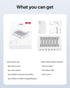 SooPii Premium 6-Port USB Charging Station Organizer for Multiple Devices, 6 Short Charging Cables and One Upgraded