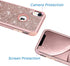 Hython iPhone XR Case - Heavy Duty Full-Body Armor, Shockproof Silicone Bumper, Rose Gold Glitter, 6.1-Inch.