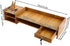 Computer Monitor Stand, Tabletop Computer Rack with Lockable Drawer, Wood Monitor Stand, Suitable for Study, Office