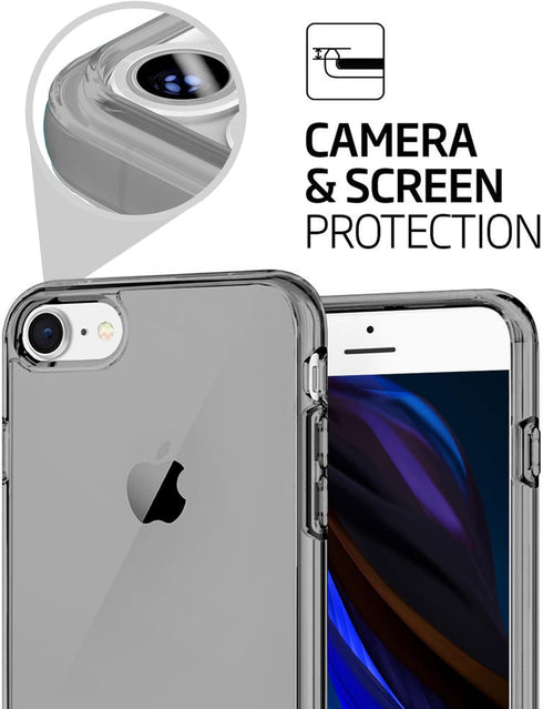 TENOC iPhone SE (2nd & 3rd Gen) Case - Clear Shockproof Protective Bumper Slim Cover for 4.7 Inch
