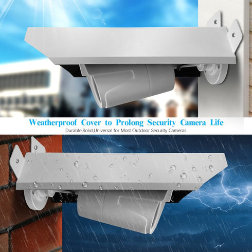 Universal Security Camera Cover Sun Rain Shield, Waterproof Roof for Surveillance Camera, Outdoor Shade Covers