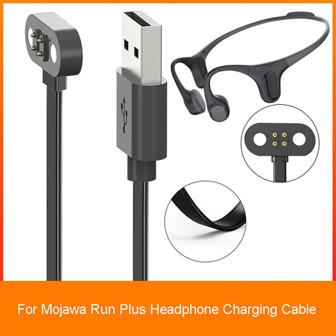 Charger Adapter Replacement 5V USB Cord for Earphone Magnetic Suction Charging for Mojawa Run Plus