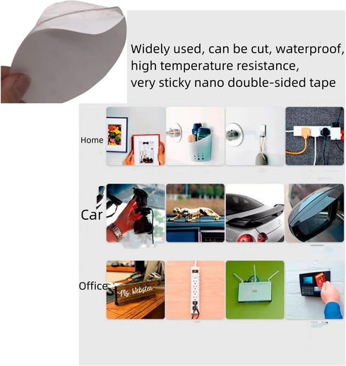 4 PCS 80mm Circular Double Side Sticker Dashboard/Windshield Pad for Suction Cup Car Phone Mount, Clear