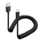 Cable Matters USB to USB C Coiled Cable with 3A/15W Fast Charging 1-4 Feet, Support for Apple CarPlay, Android Auto,