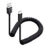Cable Matters USB to USB C Coiled Cable with 3A/15W Fast Charging 1-4 Feet, Support for Apple CarPlay, Android Auto,