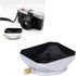 40.5mm Lens Hood for Mirrorless Camera Silver Retro Square Lens Shade Compatible with DSLR and Mirrorless Lenses