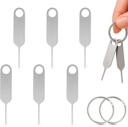 Ceemiaa 3pcsUniversal SIM & SD Card Tray Eject Pin with Key Ring Phone