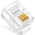 20 Pack RJ11 Pass Through Connector, 6P4C Telephone Modular Plug for Phone Line Cord