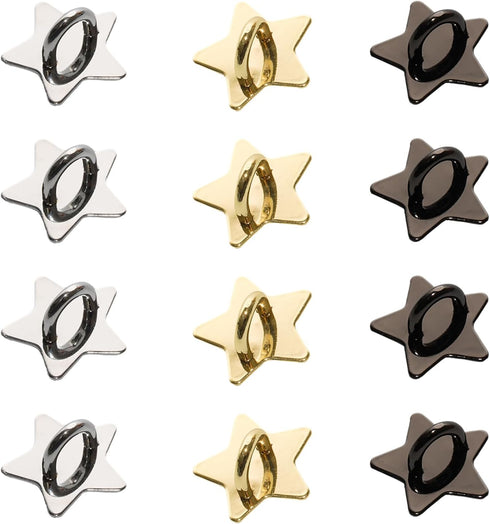 YUYUDEHM 12 Pcs Phone Charm Hook, Cell Phone Finger Ring, Star Phone Holder,