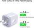 FiveBox USB Wall Charger Block, 3-Pack Dual Port 2.1Amp Fast Charging Cube for iPhone, iPad, Samsung