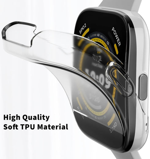 Screen Protector Case for Amazfit Bip 5, 2-Pack Soft TPU Flexible Protective Cover (Black)