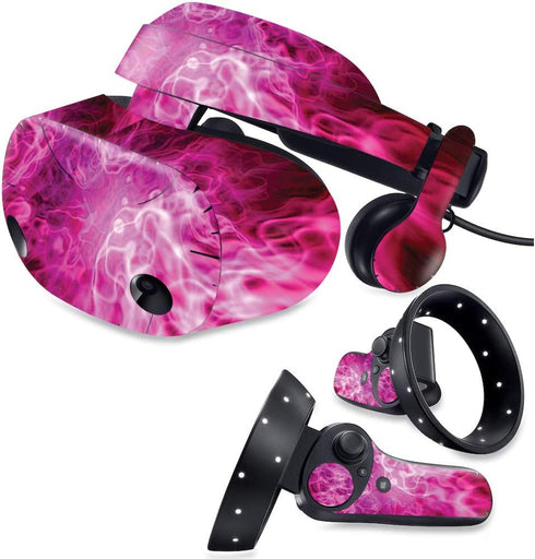 MightySkins Skin for Samsung Odyssey Plus VR, Red Mystic Flames, Durable Vinyl Decal Wrap, Easy to Change