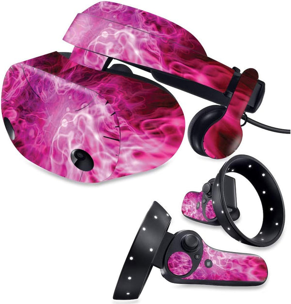MightySkins Skin for Samsung Odyssey Plus VR, Red Mystic Flames, Durable Vinyl Decal Wrap, Easy to Change
