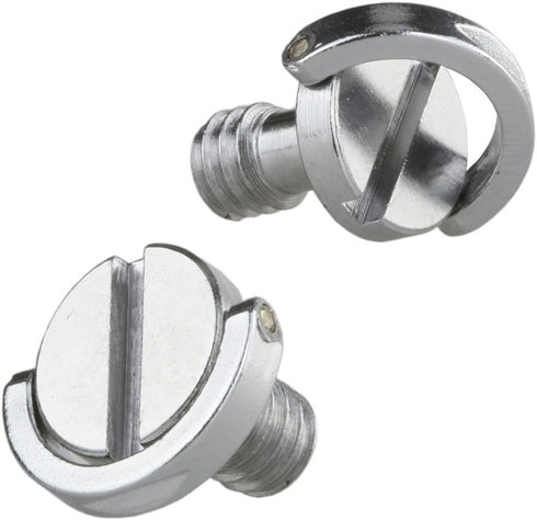 Haoge 1/4"-20 D-Ring Stainless Steel Mounting Fixing Screw for Camera Tripod Monopod Quick Release Plate (Pack of 2) by Haoge