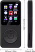 CHICHIYANG 5V/1A 5.0 MP3 1.8" 128GB Bluetooth Player Display Screen with FM Radio E-Book Game Console Functions Support