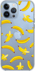 Blingy's Fun Banana Style iPhone 13 Pro Case (6.1 inch), Cute Cartoon Pattern Transparent Soft TPU Protective Clear Case