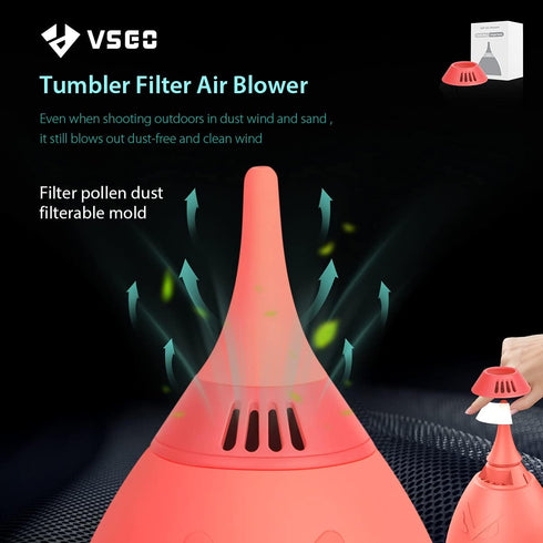 VSGO V-B011E Camera Cleaning Blower with Filter Tumbler Design, Compatible for Nikon Sony Canon Digital Camera Lens &