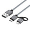 CableCreation 4FT 2-in-1 Charging Cable: MFi Certified Lightning & Micro USB for iPhone 13, 12, 11, X, 8, LG, HTC. Gray.