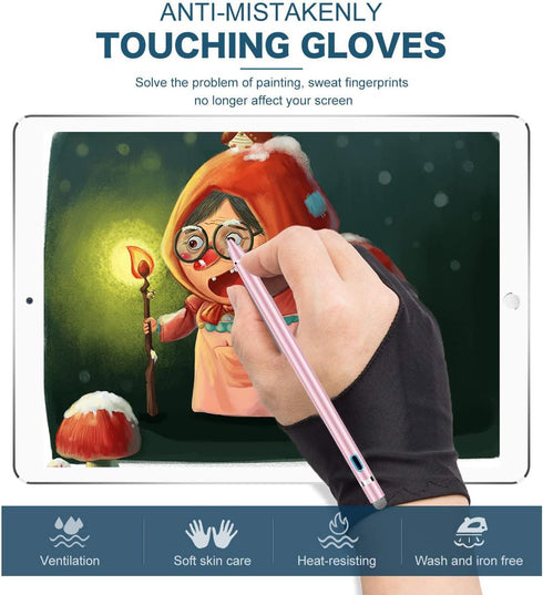 AICase Stylus Pens for Touch Screens - 1.45mm High Precision Point, Active Smart Digital Pen for iOS and Android (Rose