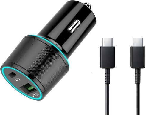 UrbanX USB C Car Charger, 21W Car and Truck Charger with Power Delivery 3.0, Black, Includes USB C to USB C PD Cable