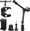 Camera Magic Arm, 11 Inch Metal Adjustable Friction Arm with Super Clamp/Phone Clip for Action Camera/DSLR