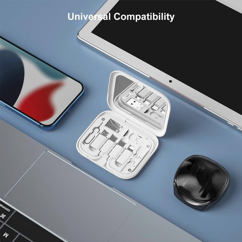 USB-C to USB Adapter, USB C to Lighting Cable Box with Makeup Mirror/USB C Cable/Micro USB to USB C/USB A to USB C