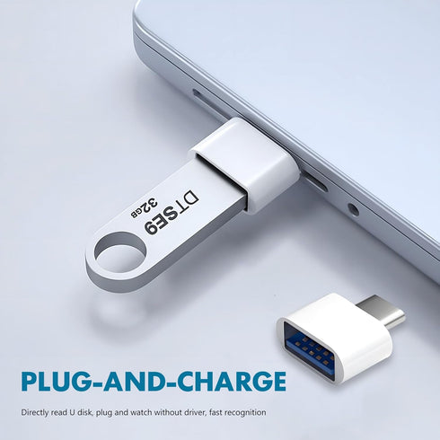 10 Pack USB to USB-C Adapter, USB Type-C Male to USB A Female for Flash Drives, Mouse, Keyboard, Game Controllers