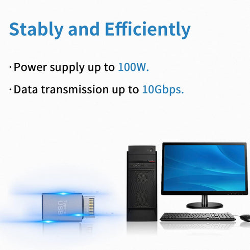 Duttek USB 3.1 Motherboard Adapter Converter 1 Pack, 10Gbps High Speed USB Type-E Male to USB3.0 Female Adapter