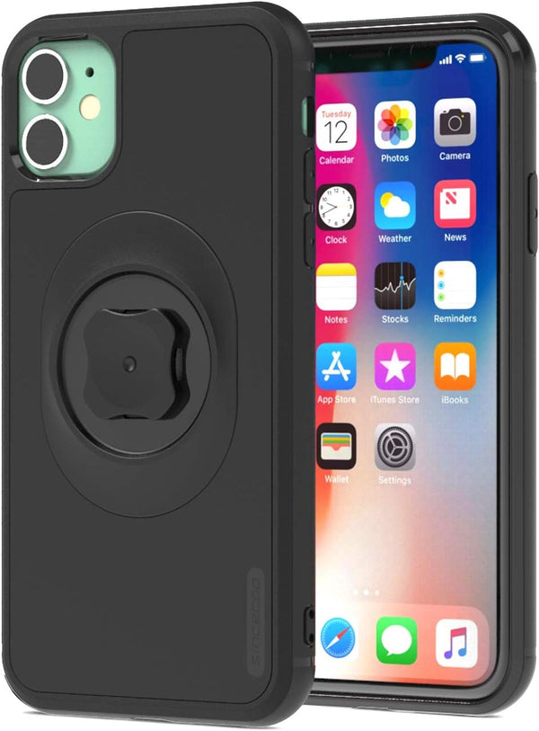 sincetop Shockproof Case for iPhone 12/12Pro (2020) with Quick Mount Adapter for Bike Mount/Car Holder/Armband/Belt Clip