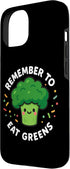 Funny Kawaii Character Icon Humor (Broccoli) 15 Remember to Eat Greens Cute Broccoli Funny Case for iPhone