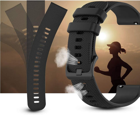 FitTurn Bands Compatible with Garmin forerunner 225S/Venu 2s, 3 Pack Soft Silicone Sport Replacement Wristband