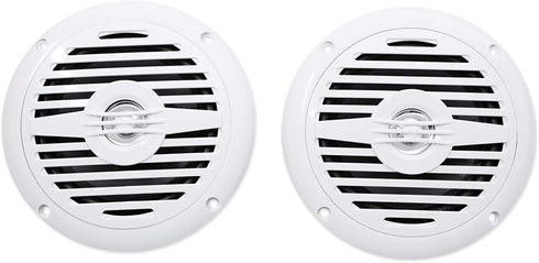 Rockville MS525W Pair 5.25" 400 Watt Waterproof Marine Boat Speakers, 2-Way White