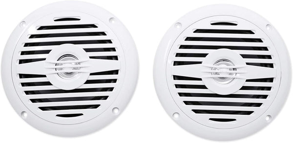 Rockville MS525W Pair 5.25" 400 Watt Waterproof Marine Boat Speakers, 2-Way White
