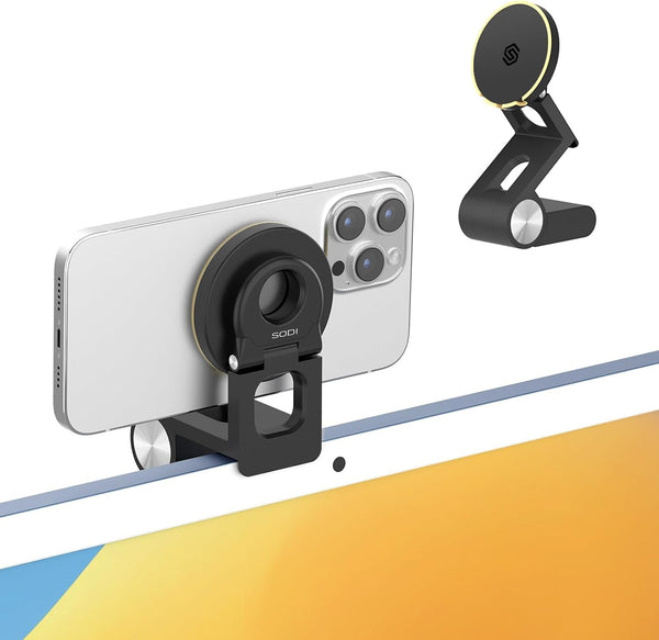 SODI Continuity Camera Mount for Desktop Monitor & iMac, Adjustable Magnetic Stand for iPhone