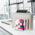 Vertical Laptop Stand Holder, 3 Slot Adjustable Dock Size, Space-Saving Desktop Holder for Computer, Tablet, Phone