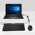 Perixx PERIPRO-401 PS2 to USB Adapter for Keyboard and Mouse, Built-in USB Controller, Black
