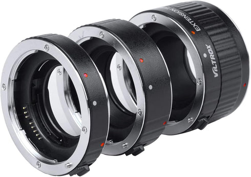VILTROX DG-C Metal Mount Auto Focus Macro Extension Tube Set Adapter Ring (12mm+20mm+36mm) for Canon DSLR EF/EF-S Lens