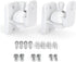 HomeMount Speaker Wall Mount Brackets Kit, Surround Speaker Wall Mounts, Holds up to 8 lbs, 2 Pack, White