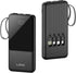 Portable Charger with Built-in Cables, 10000mAh Slim USB C Power Bank, High Speed External Battery Pack for Phones