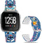 Stitch Holiday Pink Couple Bands, Soft Sport Silicone Cartoon Strap Compatible with Fitbit Versa 2/Versa/Versa