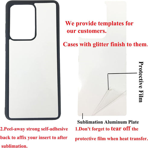 JUSTRY 5PCS Phone Case Covers for Samsung Galaxy A52 5G (2021), Easy to Sublimate DIY, 2 in 1 Soft Rubber TPU