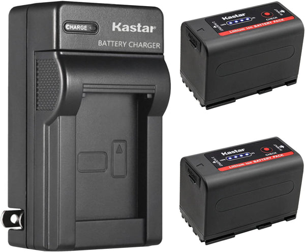 Kastar 2-Pack Pro Battery and AC Wall Charger Replacement for Canon V400 V420 V500 V520 XF100 XF105 XF200 XF205 XF300