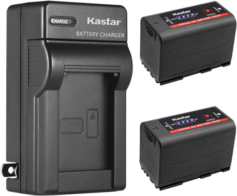 Kastar 2-Pack BP-950G Pro Battery and AC Wall Charger for Canon UC-X2, UC-X30, UC-X40, UC-X50, UC-X55, V40, V50, V60