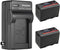Kastar 2-Pack BP-950G Pro Battery and AC Wall Charger for Canon UC-X2, UC-X30, UC-X40, UC-X50, UC-X55, V40, V50, V60