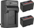 Kastar 2-Pack BP-950G Pro Battery and AC Wall Charger for Canon UC-X2, UC-X30, UC-X40, UC-X50, UC-X55, V40, V50, V60
