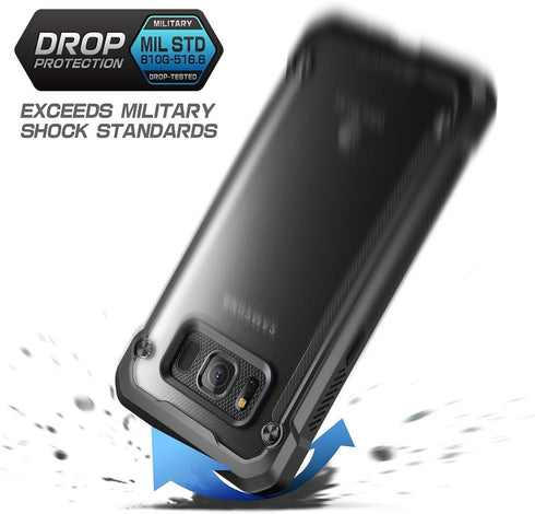 SupCase Samsung Galaxy S8 Active Case, Unicorn Beetle Series Premium Hybrid Protective Frost Clear Case