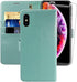 MONASAY Flip Folio Wallet Case for iPhone X/Xs, 5.8", Mint - Leather, RFID Blocking, Credit Card Holder & Glass Screen