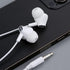 Wired Earbuds with Microphone – Noise Isolating Stereo Bass In-Ear Headphones for Smartphones, Tablets, iPads - White