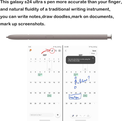 Galaxy S24 Ultra S Pen Replacement for Samsung Galaxy S24 Ultra Touch Pen Stylus, US Version, EJ-PS928BYEGUS, Violet